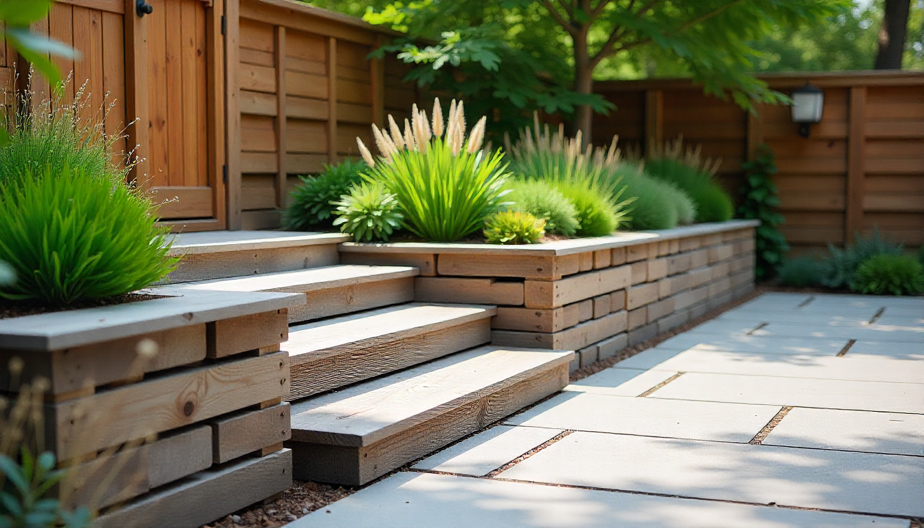 sleepers as a retaining wall​